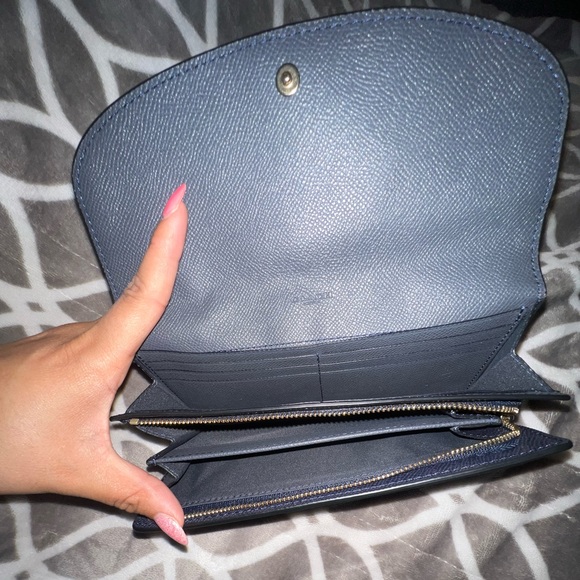Coach Navy Blue Soft Leather Wallet - Picture 5 of 5
